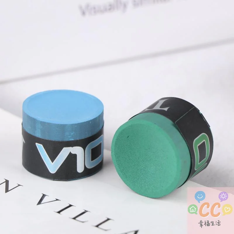 NUOVO 1 pezzo di gesso da biliardo professionale 1 pezzo, polvere ad alto impugnatura con custodia, gesso antiscivolo con punta per stecca per snooker e allenamento in piscina