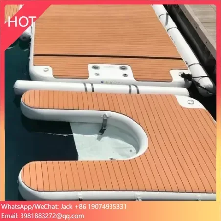 Drop Stitch Floating Pontoon Water Jet Ski Dock Inflatable Yacht Island C Dock