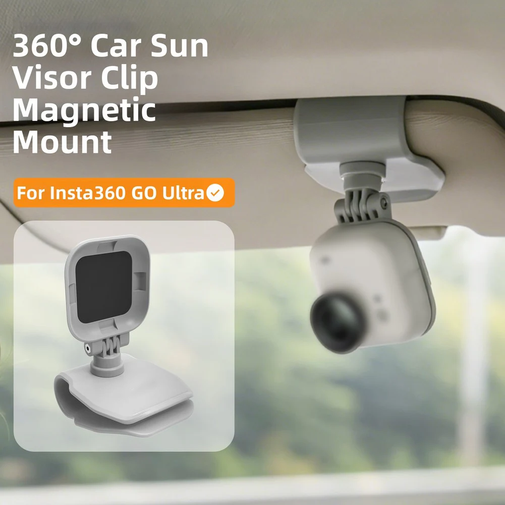 For Insta360 GO Sun Visor Clip Sun Visor Clip Magnetic Action Camera Bracket For Secure Car Use Photography Accessories