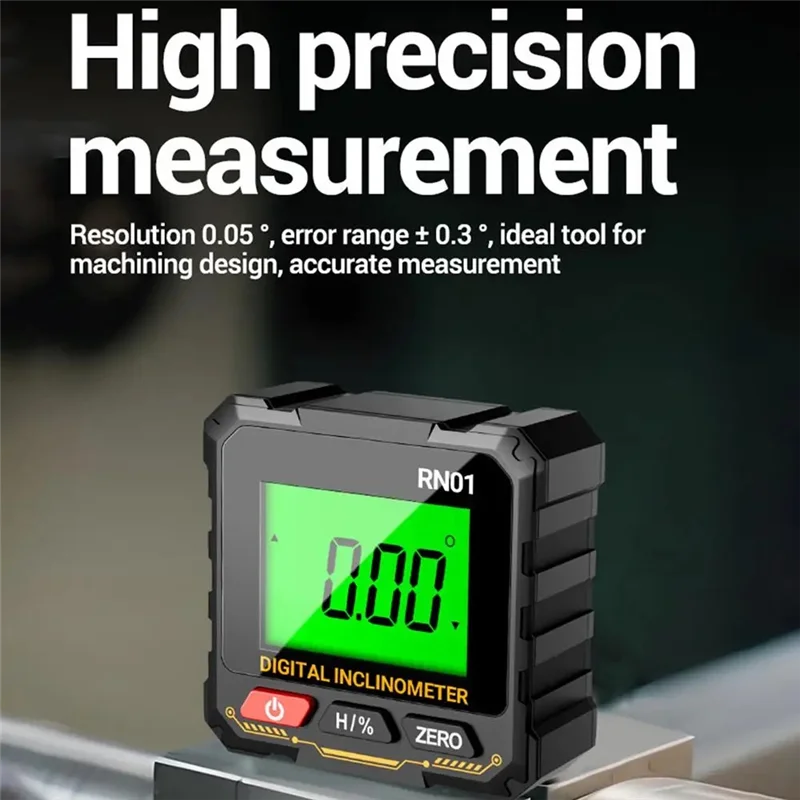 Compact Slope Angle Measurement Ruler Digital Display Multi-Functional Inclinometer High Precision Magnetic Inclinometer Box