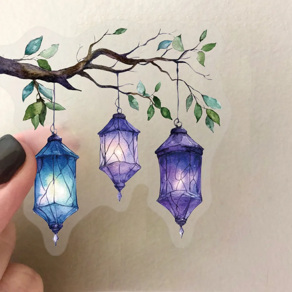 50PCS Transparent INS "Dimming Lights" Sticker Pack - Waterproof PET for Scrapbooking, Guitar BulingBulingStickers Store