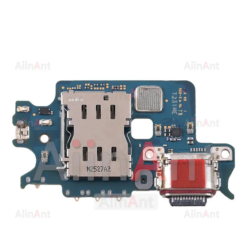 Aiinant USB Port Charger Board Dock Connector Charging Flex Cable For Samsung Galaxy S22 Ultra Plus S22+ S901B S906B S908B 5G