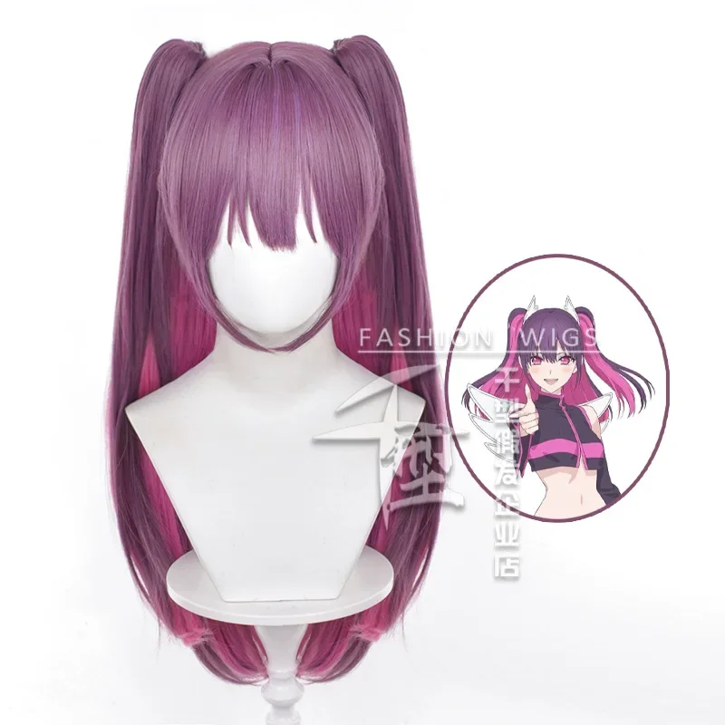 Anime 2.5 Dimensional Seduction Miriella Cosplay Wig Purple 80cm Long Hair Lace Net Mikari Tachibana Anime Wigs