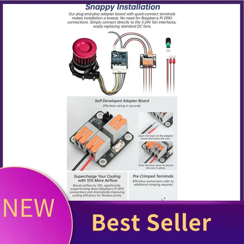 

B46C 24V Brushless Centrifugal Air Blower WS7040-24-V200 BLDC Blower Fan 6.5Kpa For Vzbot Hevort 3D Printer