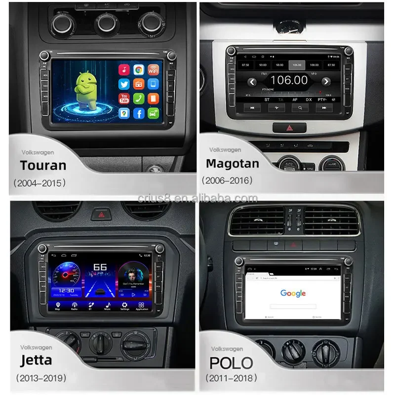 Autoradio Player Car Stereos Touch Screen per VW Android Autoradio per Vw Golf 6 Touran Rns 510 con Carplay Radio Dvd Vw