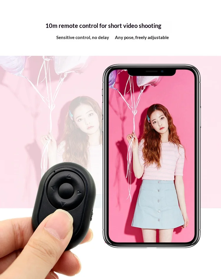Bluetooth Remote for iPhone Xiaomi IOS Android Phone Universal Remote Control Selfie Stick Bluetooth Camera Controller view 6