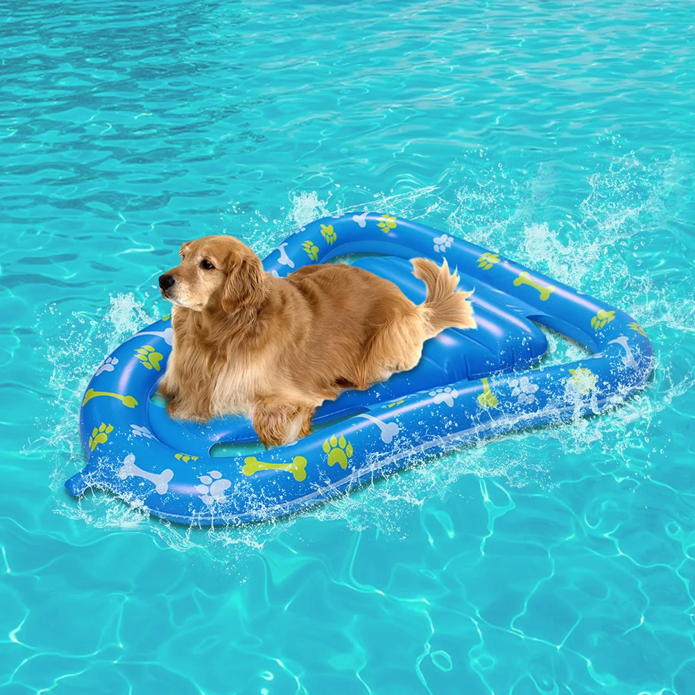 Aufblasbares Haustier-Schwimmbett für Hunde – Sicherheitsdesign, Schwimmmatte mit Beinlöchern, Verwendung im Freien, Pool, Teich, See