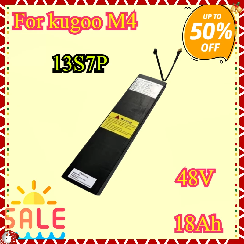 

18650 13S7P Lithium-ion Battery Pack 48V 18Ah High-power Rechargeable Battery For KUGOO M4 Pro Electric Scooter Battery