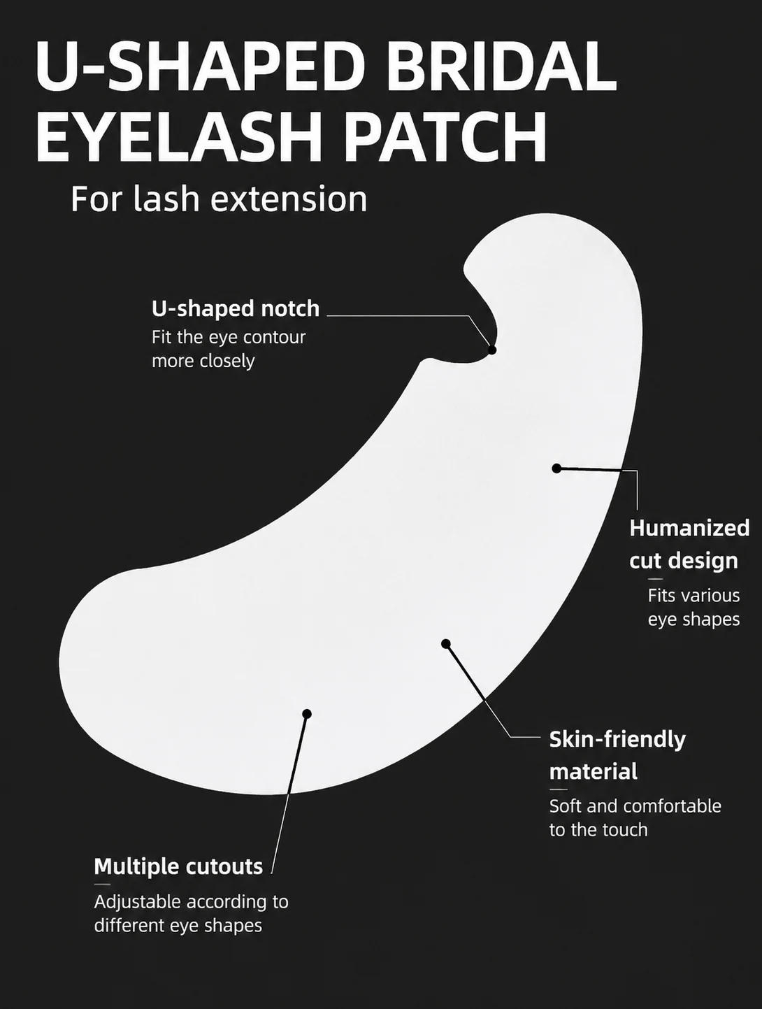 Disposable U-Shaped Hydrogel E - огляд і ціна Eyelash Extension London