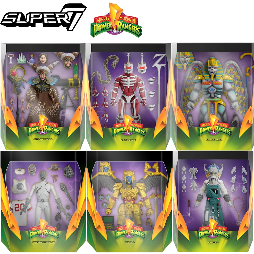 In Stock Original Super7 Mighty Morphin Power Rangers Goldar Finster Rita Repulsa King Sphinx Lord Zedd Putty Patroller Figures