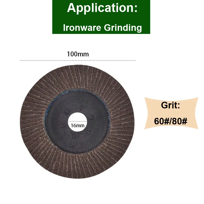 Imagem -03 - Discos Flap de Lixa T27 Lâmina de Rebolo para Angle Grinder Ferramenta Abrasiva Disco de Lixa Pollashing 60 Grit 80 Grit 100 mm 4