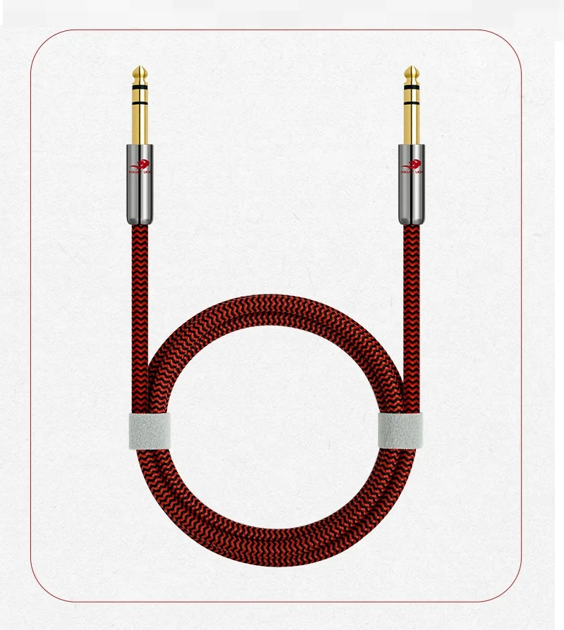 1/4 Inch TRS 6.35mm Male to Male Stereo Audio Cable for Amplifier Mixer Instrument Guitar Basses Interconnect Shielded Cords