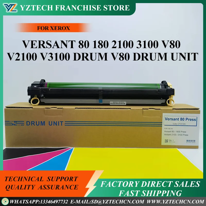 

4 шт. V80 Высококачественный барабанный блок CMYK для Xerox Versant V80 V180 V2100 V3100, новый для барабанного ядра