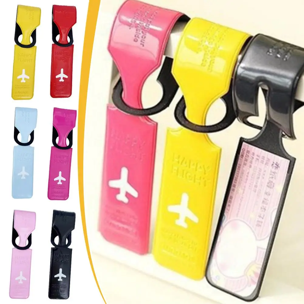 Travel Luggage Tags Cover Suitcase ID Baggage Tag Holder Letter Baggage Boarding Tags Portable Label Creative Accessories Trave