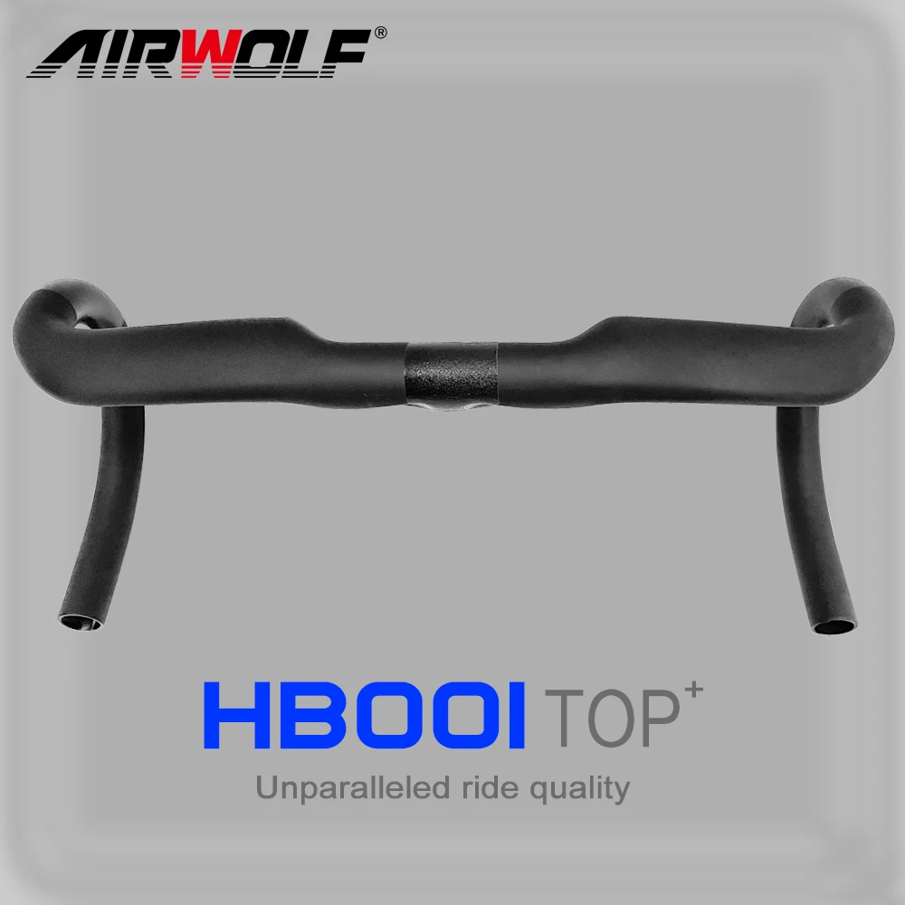 AIRWOLF Carbon Road Handlebar Aero Light Racing Bike Handle Bars 31.8mm Internal Routing 400/420/440mm Bicycle Handlebar Di2