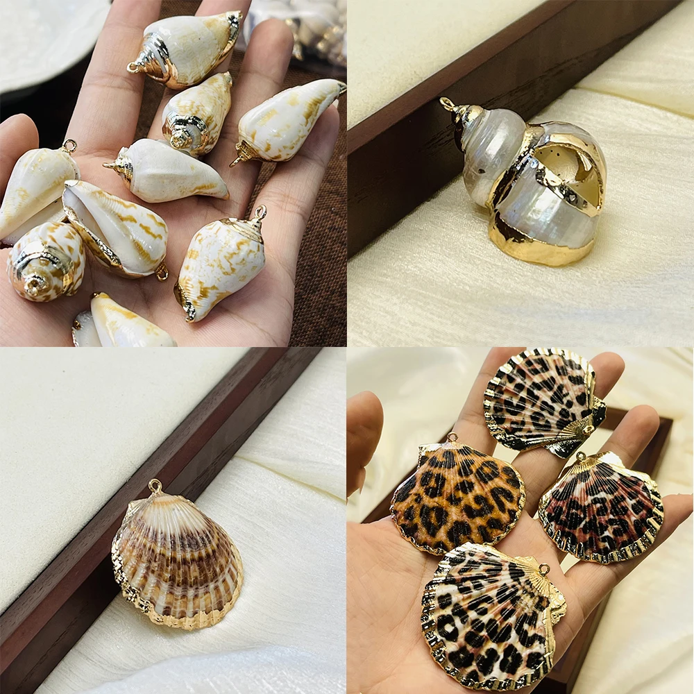

Wholesale Natural Art Shell Pendants Bohemian Conch Shell for Jewelry Making Diy Women Necklace Earring Reiki Healing Gifts