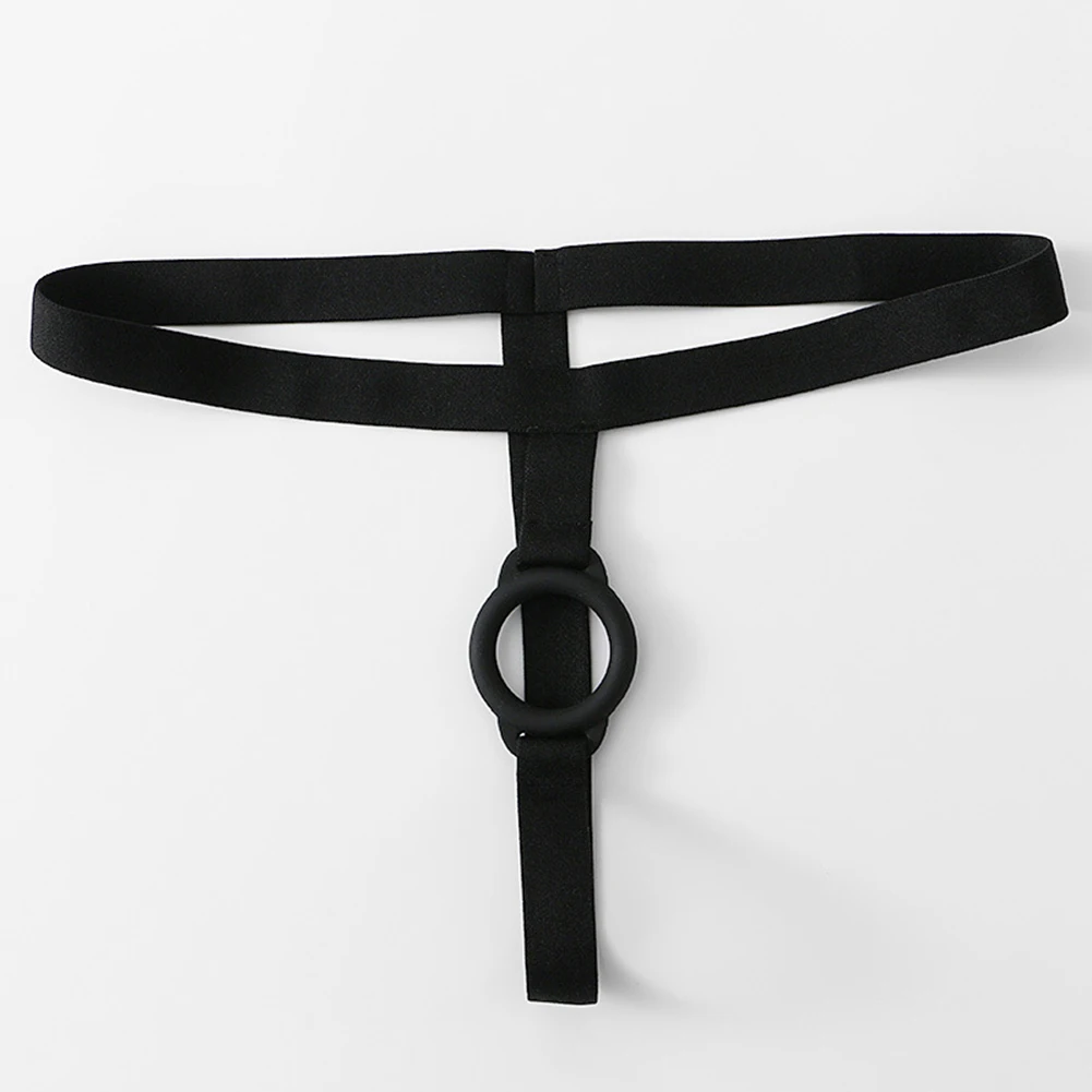 AIBC Men G String Underwear With Cock Silicone Ring Sexy Mens Lingerie Low Waist Thong Couple Adult Toy Erotic Costume image 2