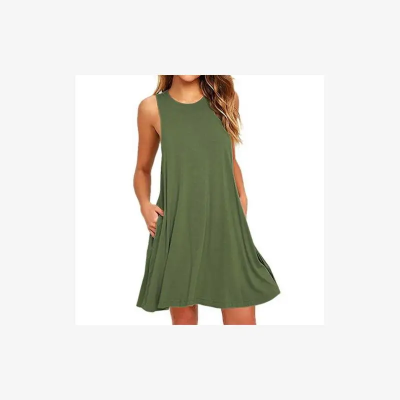 Été 208 femmes décontracté ket t-shirt Dr Street Sle taille ample grande balançoire jupe ronde Neline Svel couleur