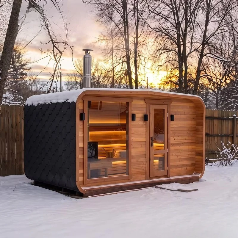 Contractor Outdoor Hybrid Sauna 15min Rapid Electric Infrared CE Modular Bespoke Gym Project Ready Hemlock 2mG Cabin Customize