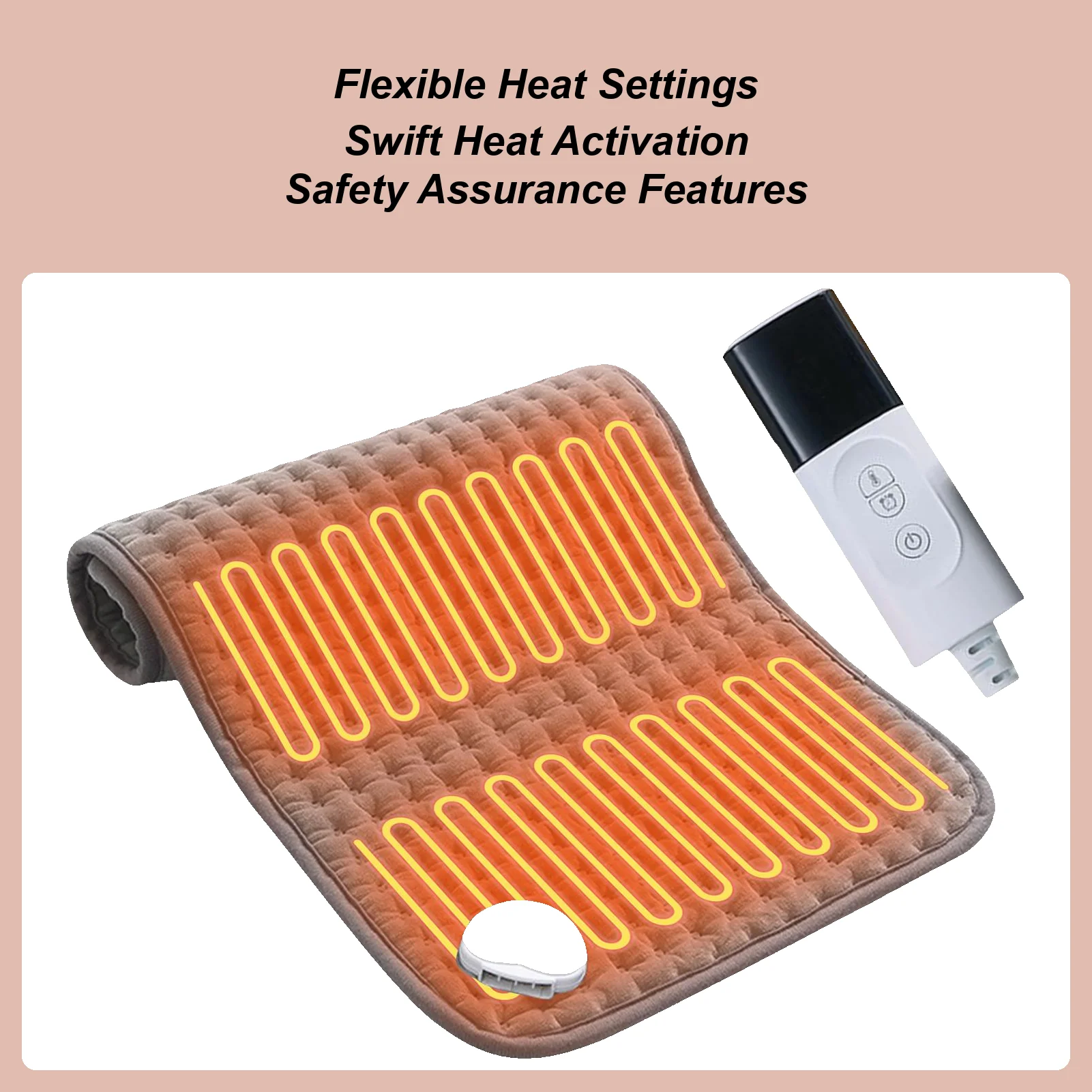 

Грелка для спины, живота, термоковрик, портативное электрическое регулируемое температурное одеяло с автоматическим отключением, нагревательное одеяло для шеи, ног, плеч