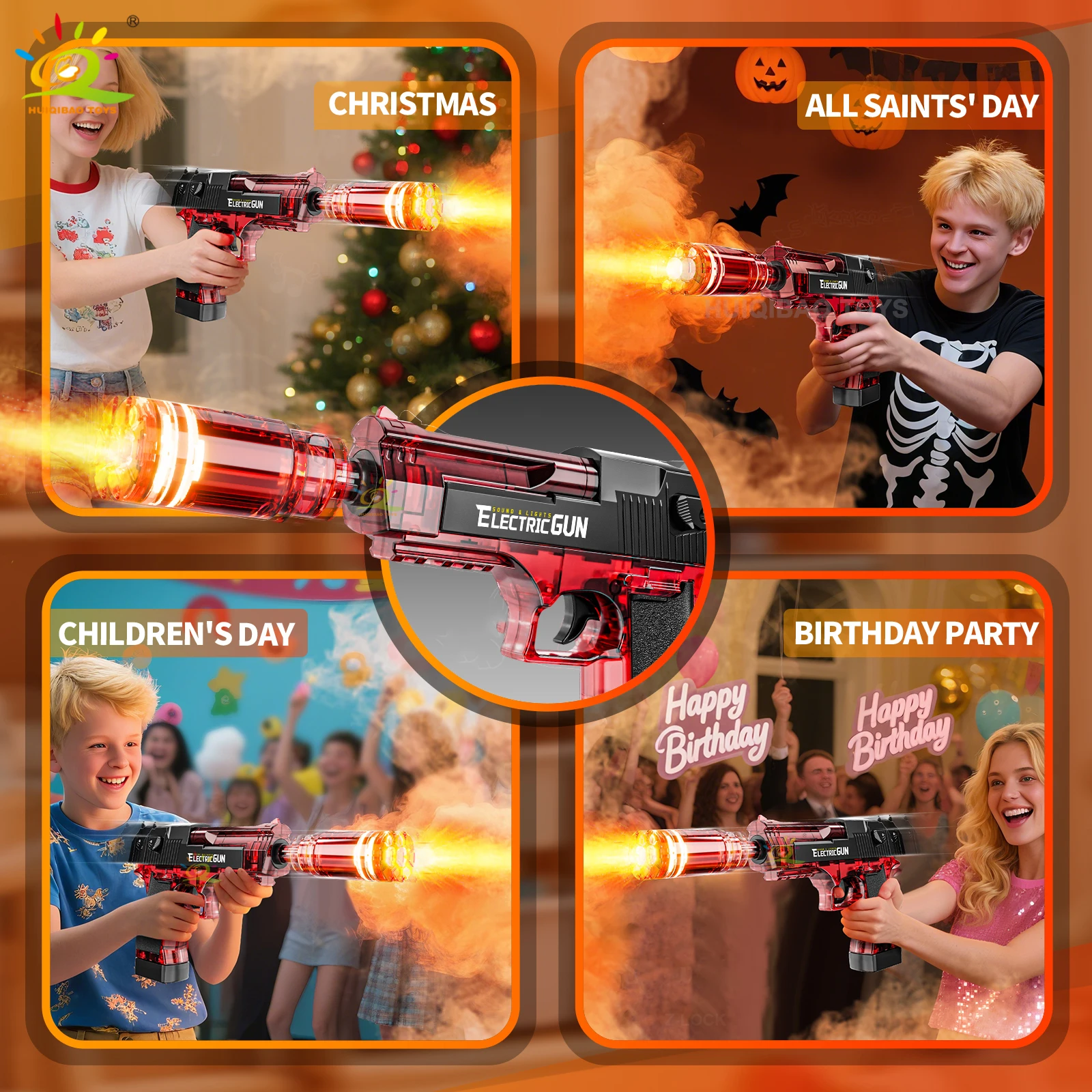 Desert Eagle Elektrisch speelgoedpistool Koel licht spuitpistool Gesynchroniseerde trillingen Geluidseffecten Speelgoed voor volwassenen en kinderen Jongenscadeau