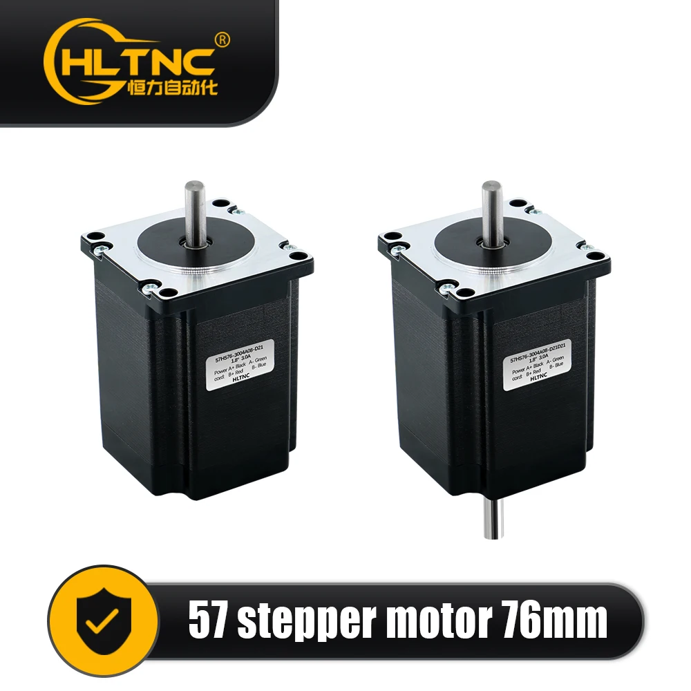 Nema 23 Stepper Motor 2N.m 57HS76mm 285ozin Dual Axle 6.35/8mm Single axle 6.35mm/8mm Current 3.0A For CNC Router 3D Printer