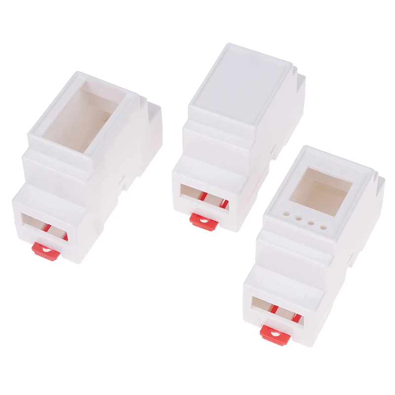 กล่องพลาสติกสำหรับอุปกรณ์อิเล็กทรอนิกส์ 1 ชิ้น กล่องรวมสัญญาณ PLC แบบติดราง DIN 4 สี กล่องใส่อุปกรณ์ติดตั้งบนราง 35 มม. ขนาด 88x37x59 มม.
