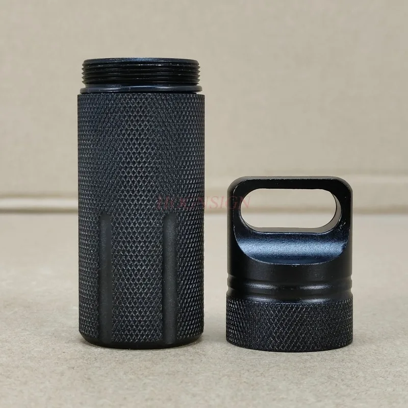 المحمولة سبائك الألومنيوم حبوب زجاجة سعة كبيرة المنزلية المنظم خزان الطب الصغيرة تخزين في الهواء الطلق صندوق حبوب صغير #4