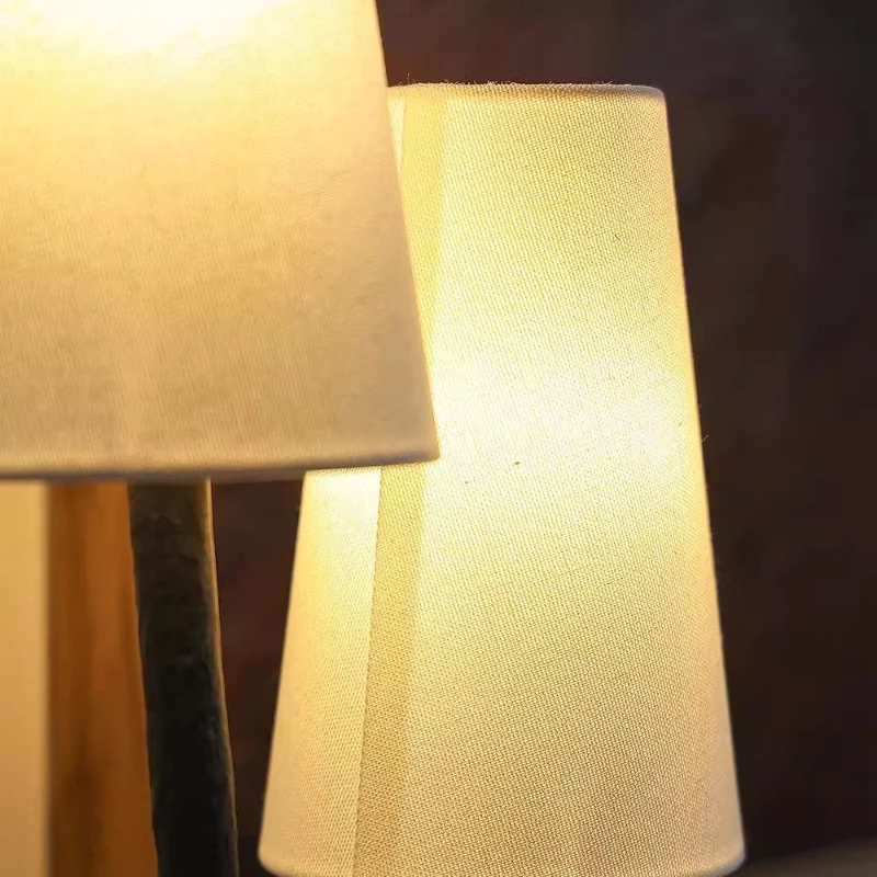 

Double-branch table lamp medieval wabi-sabi wind wrought iron retro home living room bedroom designer lamp