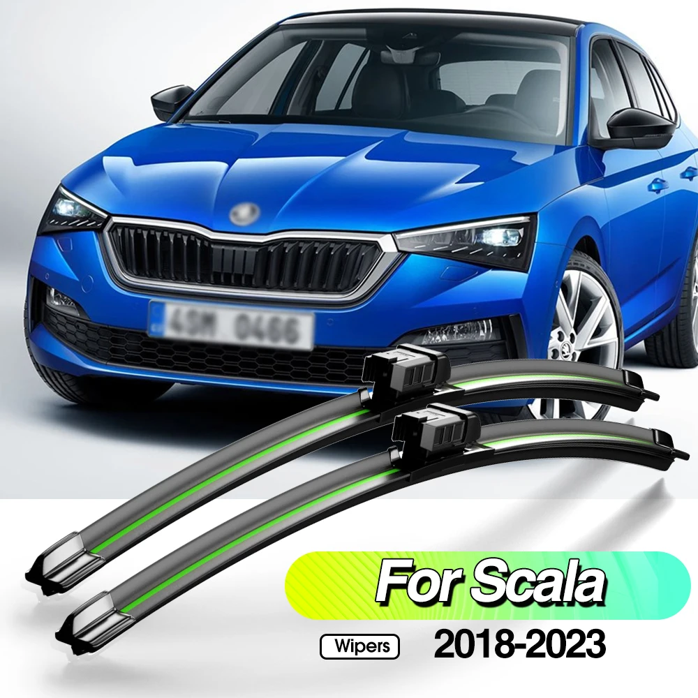 

For Skoda Scala 2018-2023 2pcs Front Windshield Wiper Blades Windscreen Window Accessories 2019 2020 2021 2022