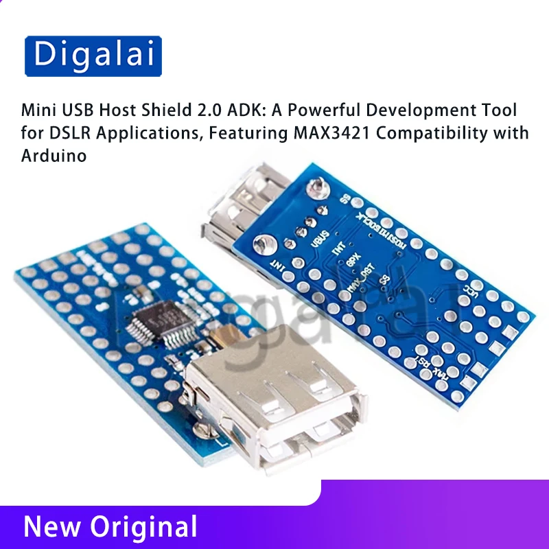 Mini USB Host Shield 2.0 ADK: A Powerful Development Tool for DSLR Applications, Featuring MAX3421 Compatibility with Arduino