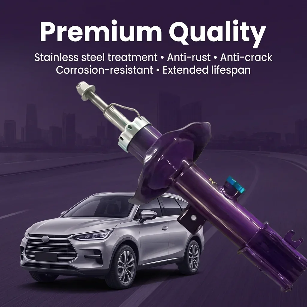 Adjustable Single-Tube Coilover Suspension Kit with Threaded Strut and Top Mount, Compatible with Kia/Toyota
