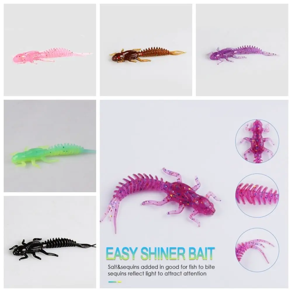 Simulation Larva Reach Soft Lures Soft Plastic 5/6cm Floating Soft Plastic Lures Larva Soft Bait Worm Tanta Worm Lures