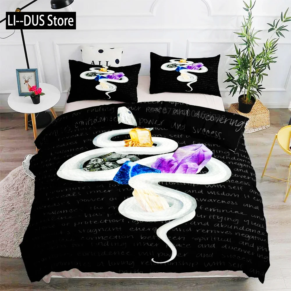 

Watercolor Crystal Art Duvet Cover Set King Queen Double Full Twin Single Size Bed Linen Set