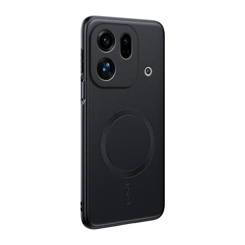 Für Oppo Find X9S Pro: Magnetische Schutzhülle aus Leder, Anti-Fingerabdruck, rutschfest, aus PC+TPU. – Detail 2