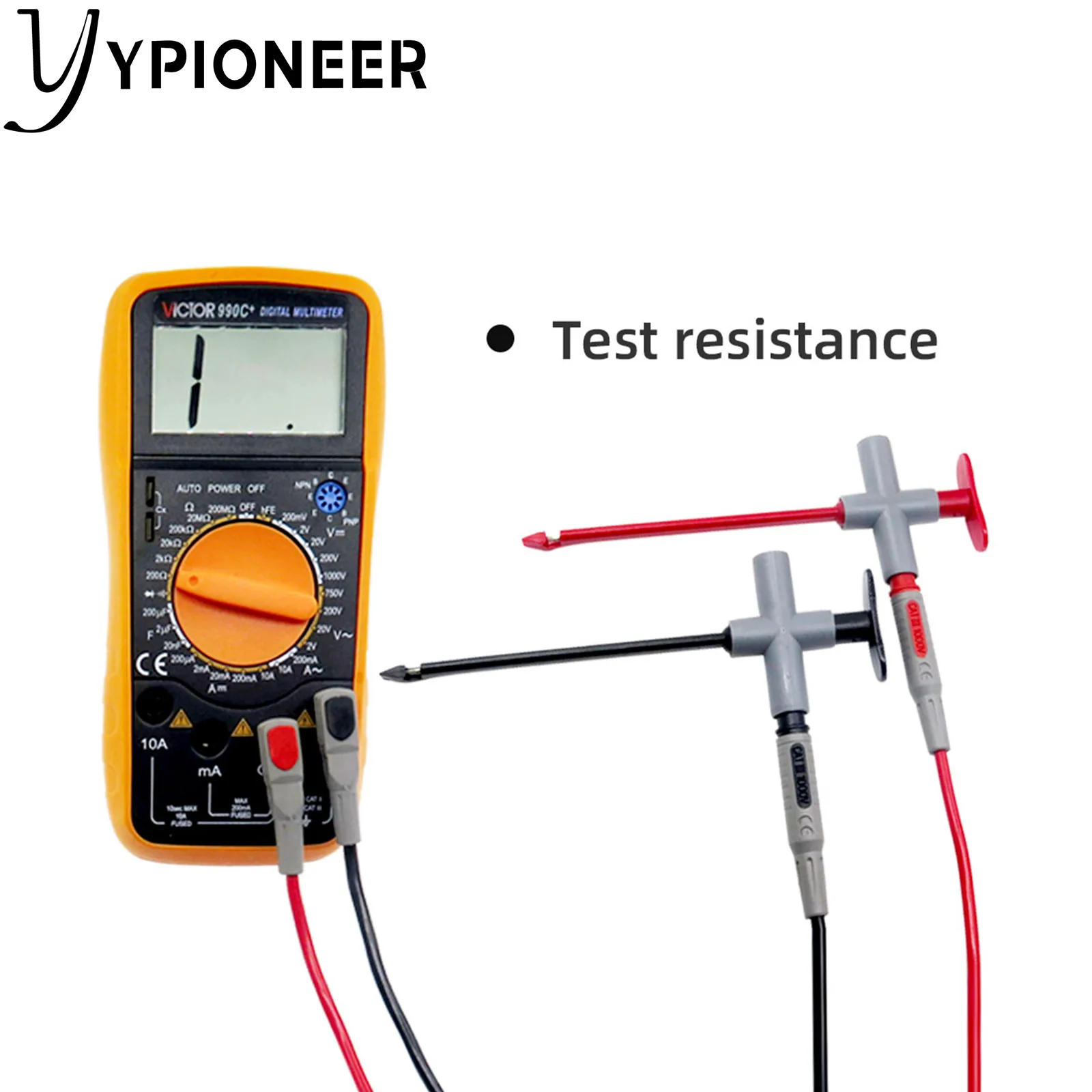 YPioneer-جهاز اختبار متعدد المقاييس P1033A ، جهاز مزود بمسبار ثقب للأسلاك ، ثقب ، لمقياس متعدد ، لإصلاح السيارات
