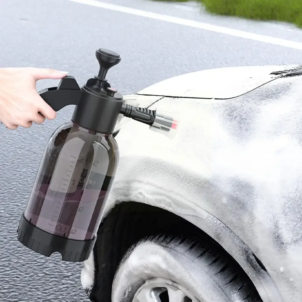 Double Nozzle 2l Hand  Foam Sprayer Car Wash Handheld Tool Spray Foam Watering Can Car Foam Bottle Cleaning Washer X9i2