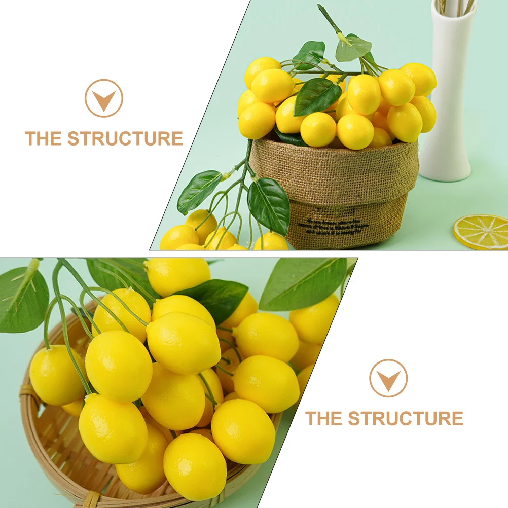 

Simulation Lemon Decor Foams Lemons Kitchen Farmhouse Balcony Lively Atmosphere Creative Present Lemon Decor Fake Lemons