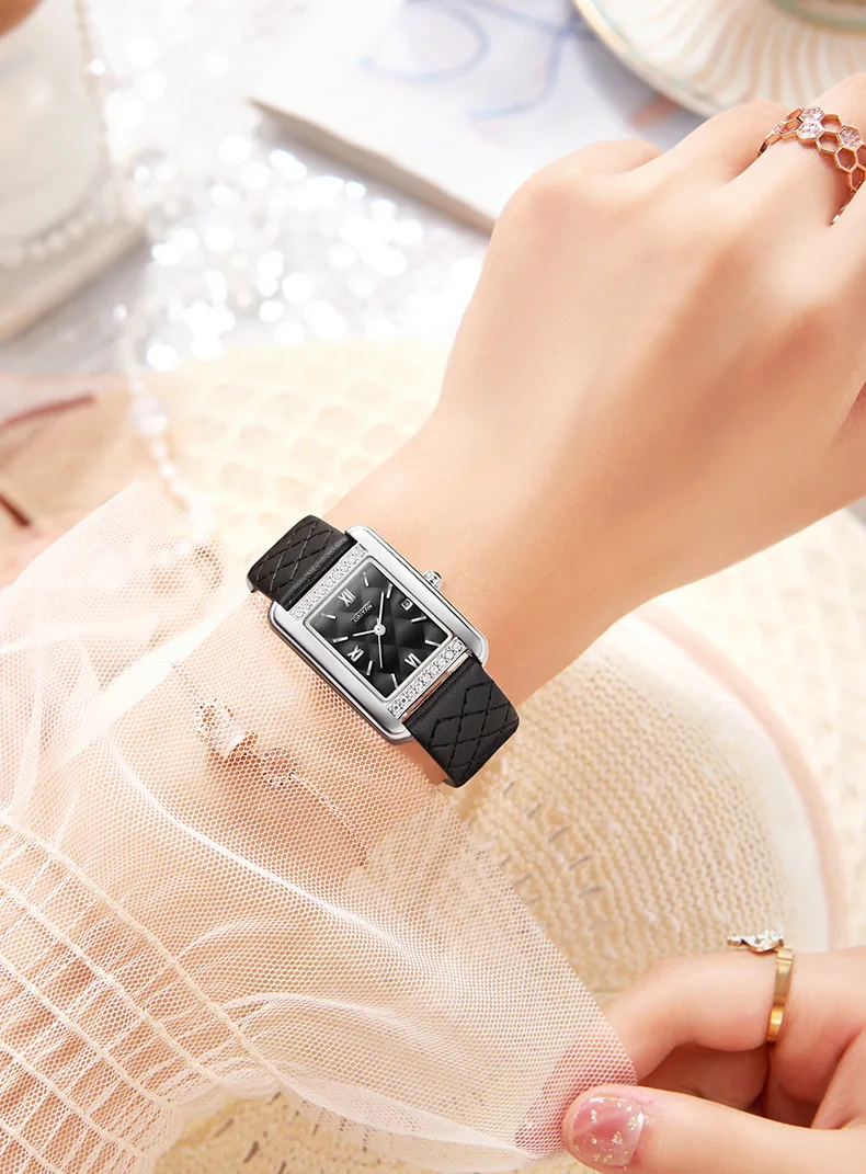 ZH58 Hot selling Fashion Women's Watch Waterproof Luxury Brand Calendar Fashion Diamond Pattern Quartz Watch Clock Gift