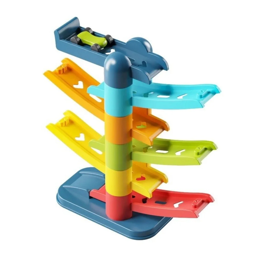 Track Building Racing Track Car Toy Educational Puzzle Design DIY Rail Car Set Multi-layer Parking Gravity Powered