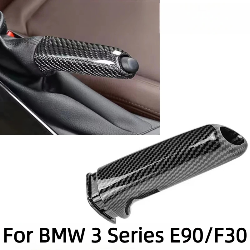 Carbon Fiber Handbrake Cover For BMW 3 Series E90/F30 Accessories,Non-Slip Comfort Grip,Anti-Sweat Lightweight UV Resistant
