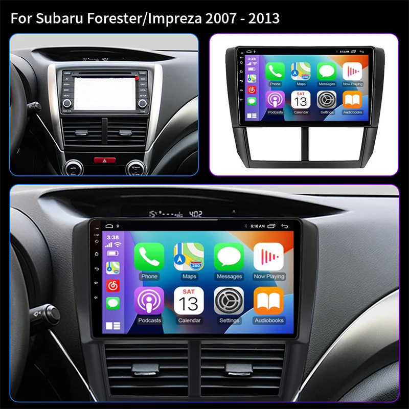 Android 15 For Subaru Forester 3 SH 2007-2013 Impreza GH 2007-2011 Stereo Car Radio Multimedia Video Player GPS AI Voice CarPlay