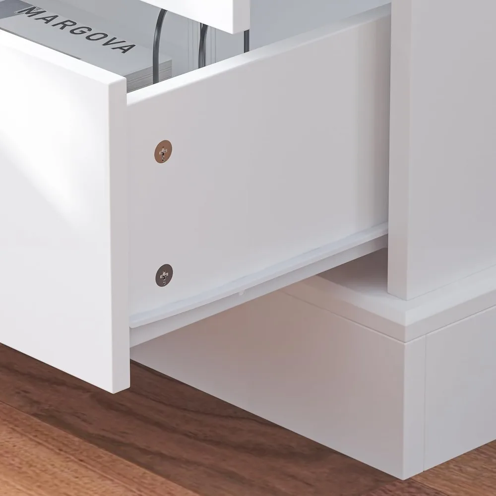 Vetrina portaoggetti con ante in vetro temperato, libreria per armadietto per curiosità in legno a 4 livelli, soluzioni di stoccaggio di grande capacità