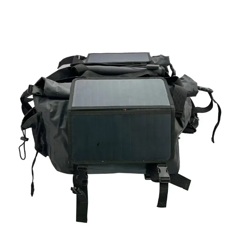 Waterproof bicycle motorcycle travel bag 500D PV motorcycle bag with solar panel