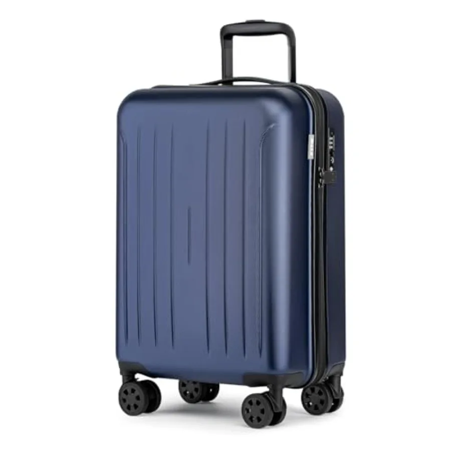 Чемодан для ручной клади 22x14x9, одобренный авиакомпаниями, с двойными вращающимися колесами, из материала PC+ABS, с за