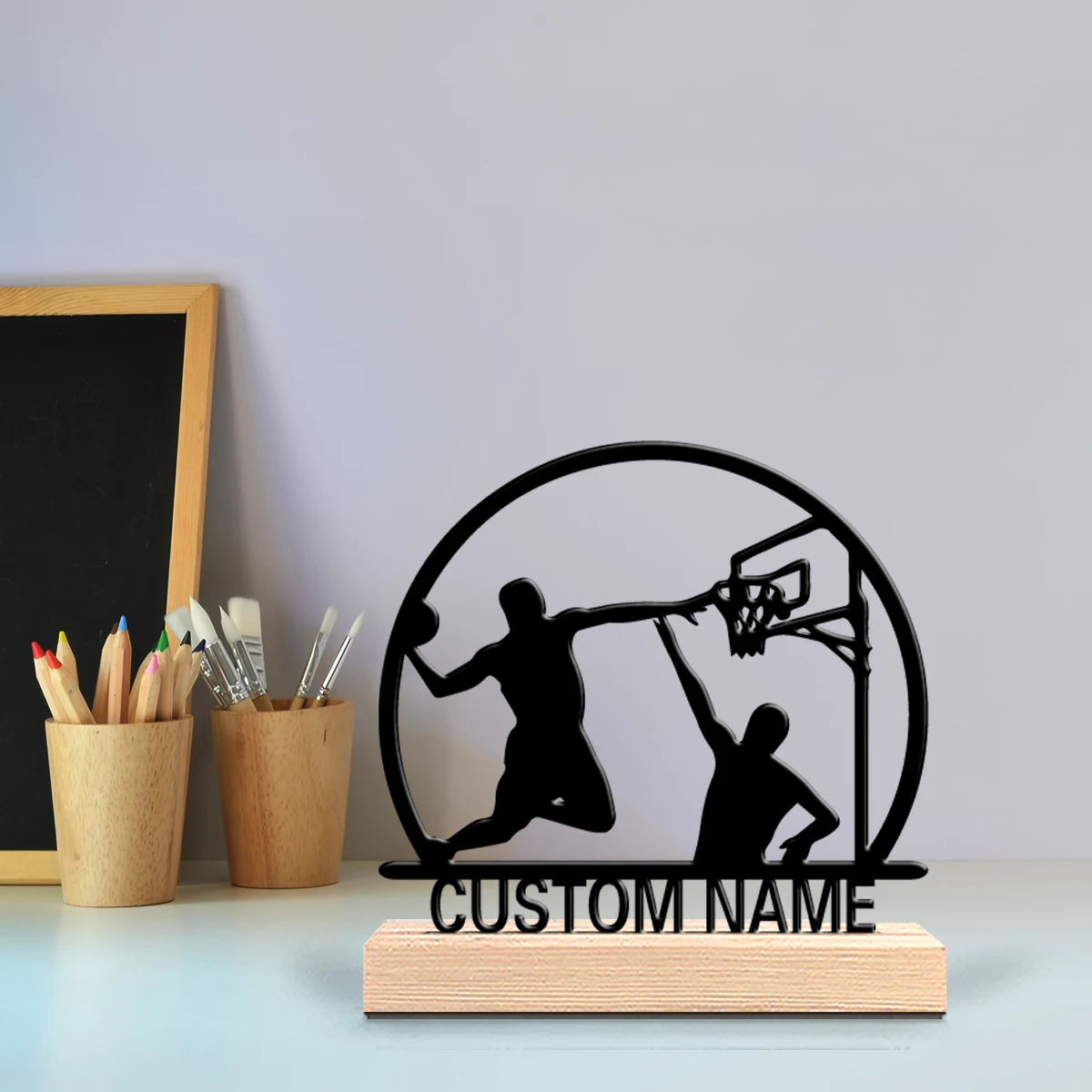 1pc Fun Personalized Custom basketball Metal Statues Suitable For Doctors Medical Staff Desktop Decorative Art Office Decoration