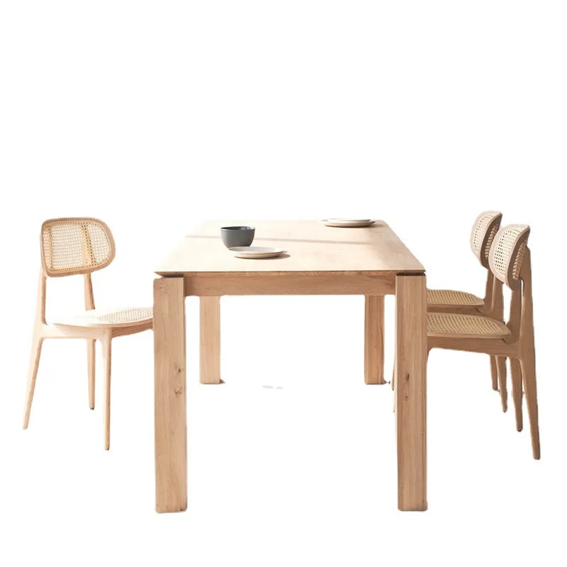 

Nordic simple solid wood dining table living room home log long table desk