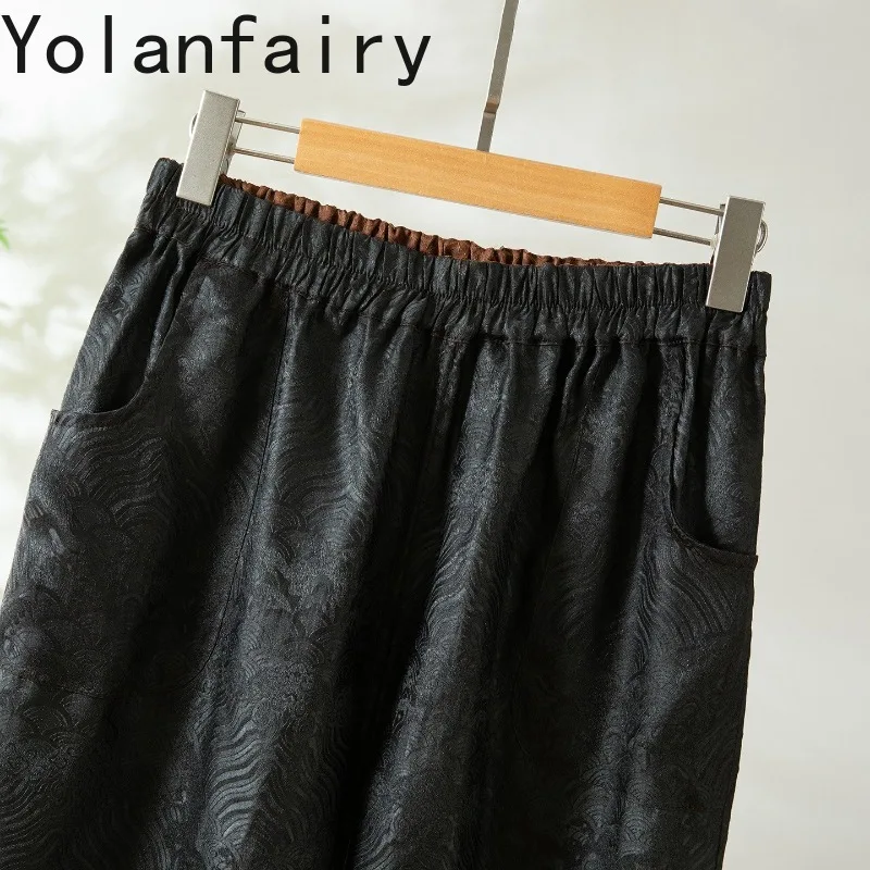 YOLANFAIRY High-end 100%Natural Mulberry Silk Pants for Woman 2026 Luxury Women's Pants Comfortable Trousers Pantalones De Mujer