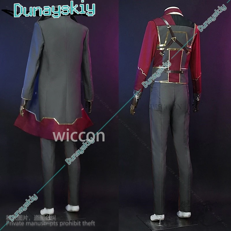 LOL Arcane Cosplay Costume pour homme, jeu d'anime, perruque Silco, uniforme militaire, manteau Tralike, botte pour Halloween, fête de Noël, personnalisé