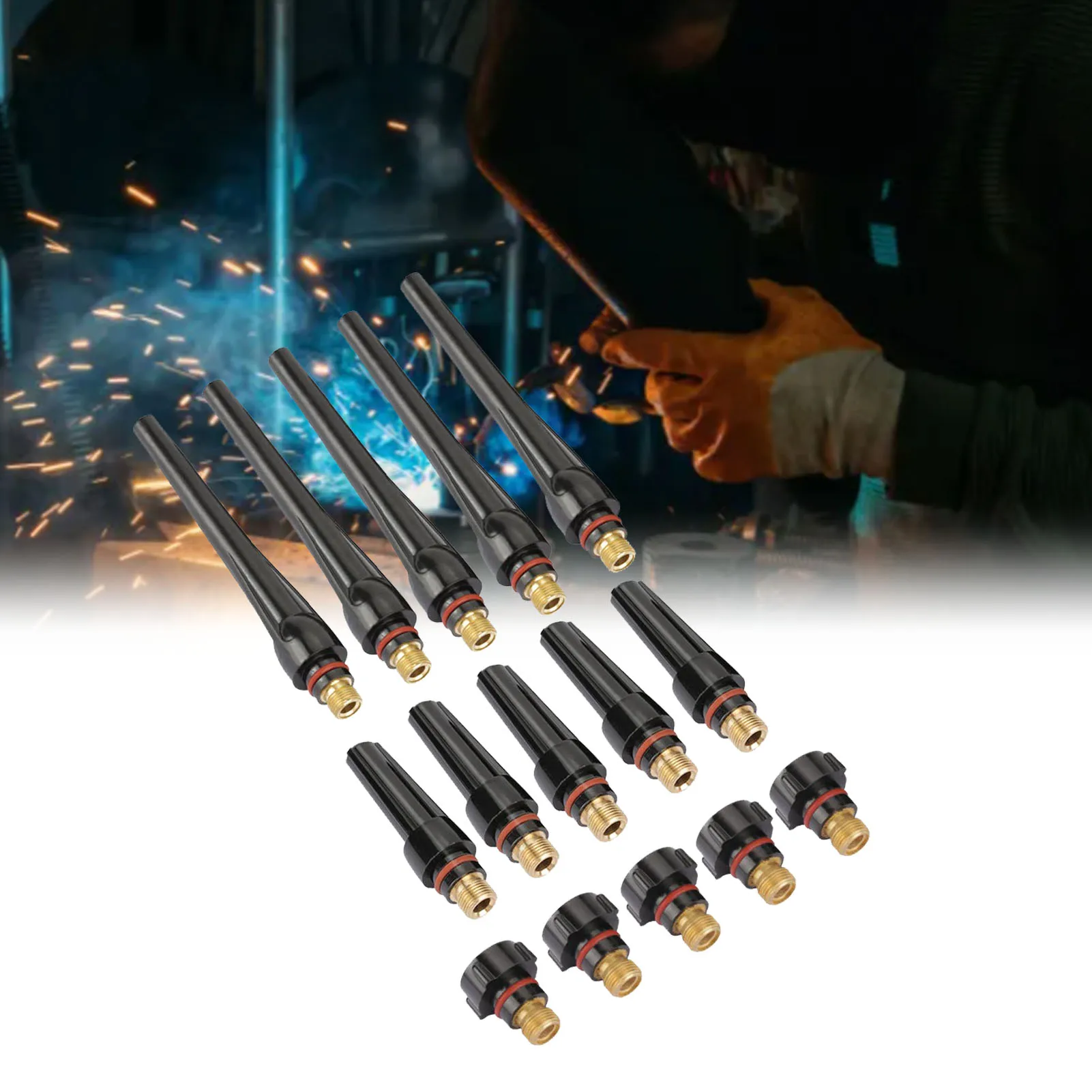 

15Pcs 57Y02(Long) 57Y03(Medium) 57Y04(Short) Back Caps for TIg Welding Torch WP-17/18/26